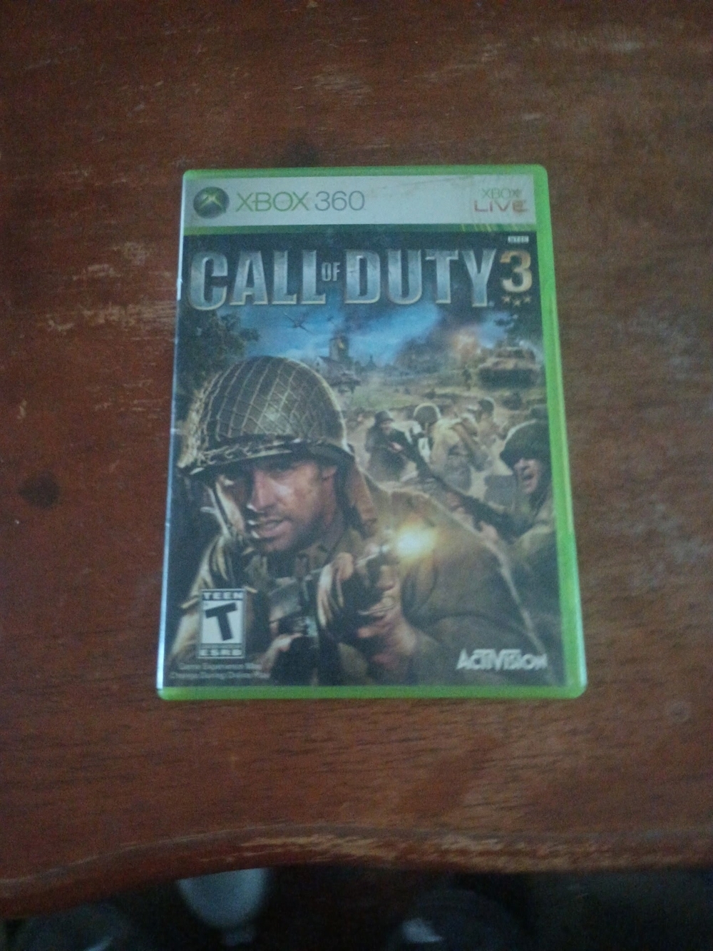Call of Duty 3 Xbox 360 Game - Green Case